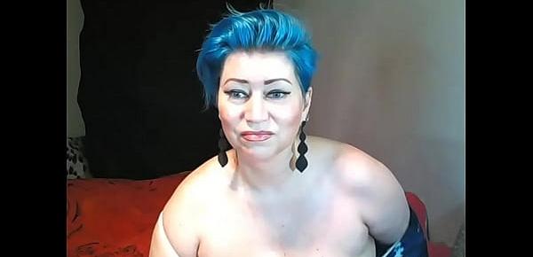  My mature lustful blue-haired whore! My dear wife, my submissive slutty ))